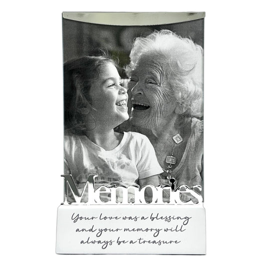 Photo Frame Memorial ‘Memories’ With Verse In White 6X4