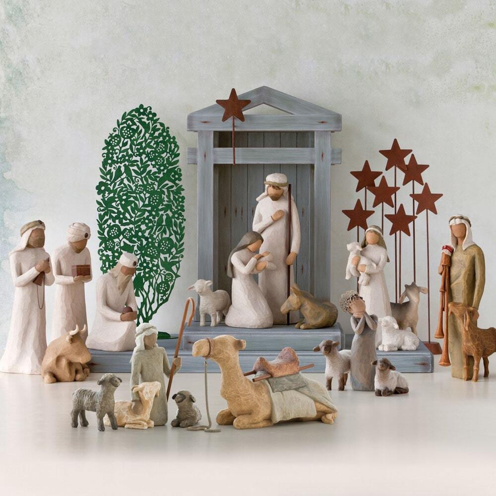 WILLOW TREE NATIVITY - SHEPHERD & STABLE ANIMALS