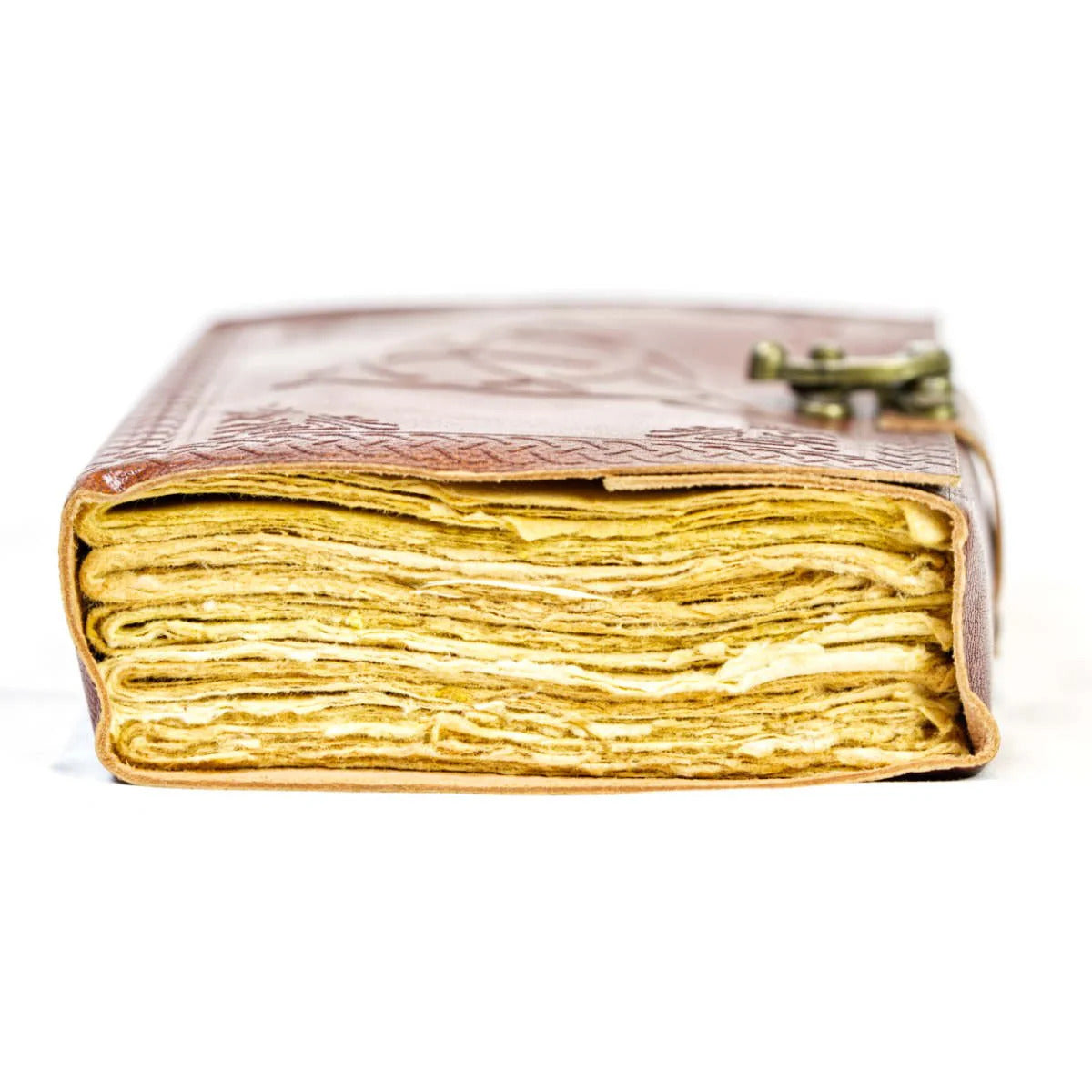 Leather Journal Parchment Style Paper Swirl Design