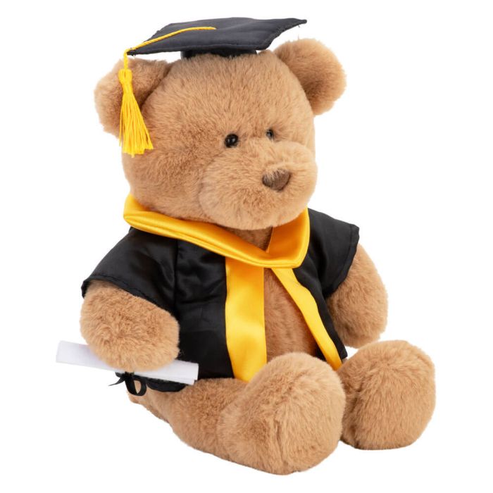 WITH HEART GRADUATION BEAR LARGE WITH SCROLL 33CM