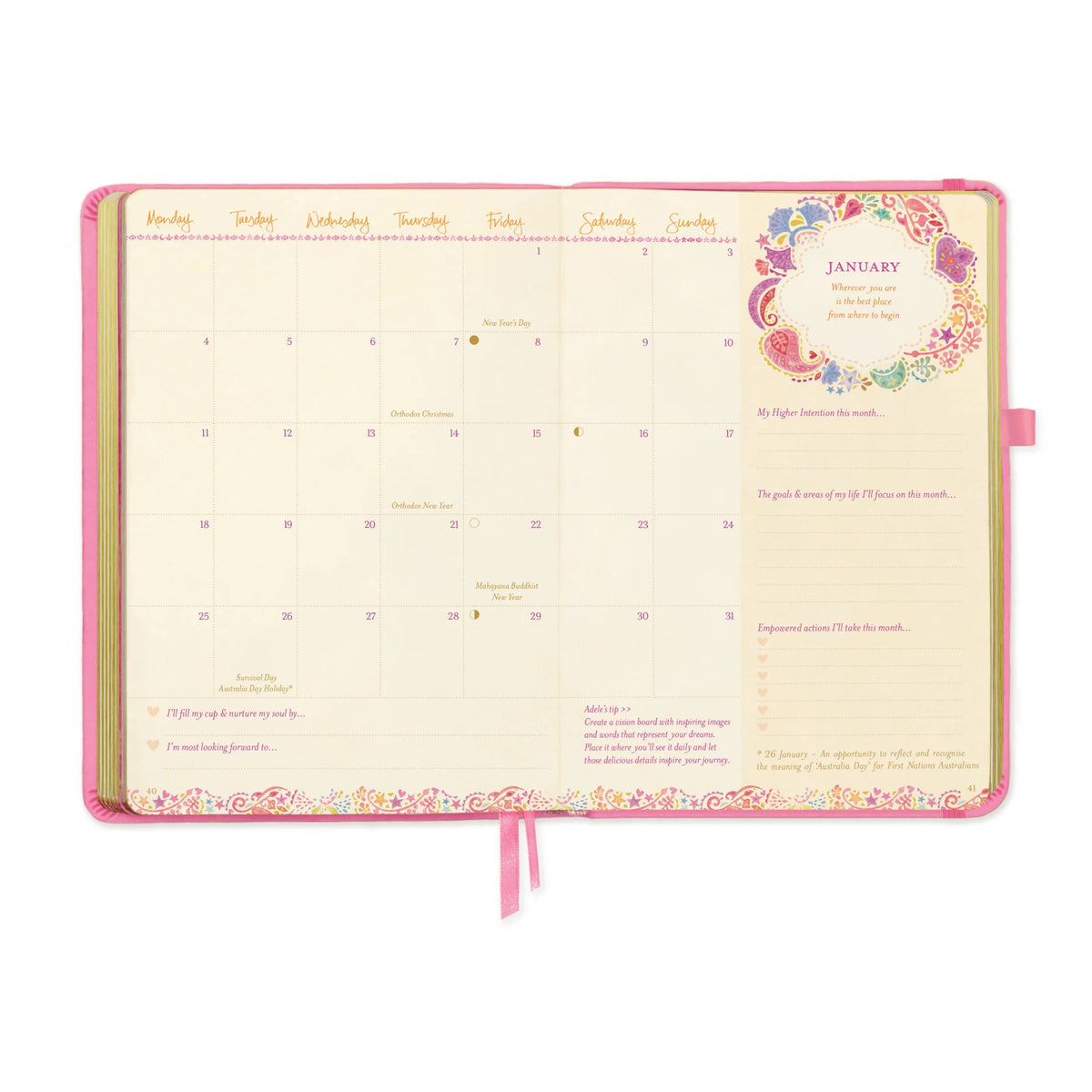 Intrinsic 2027 Diary Planner The Year For You - Rose Quartz Pink