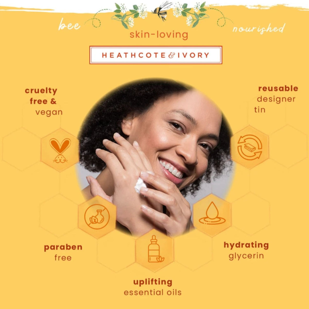 Heathcote & Ivory Busy Bees Hand Cream in Tin