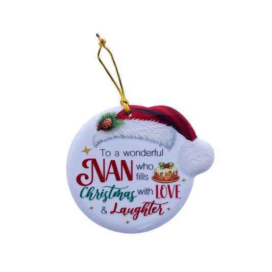 Christmas Sentiment Ceramic Plaque Nan