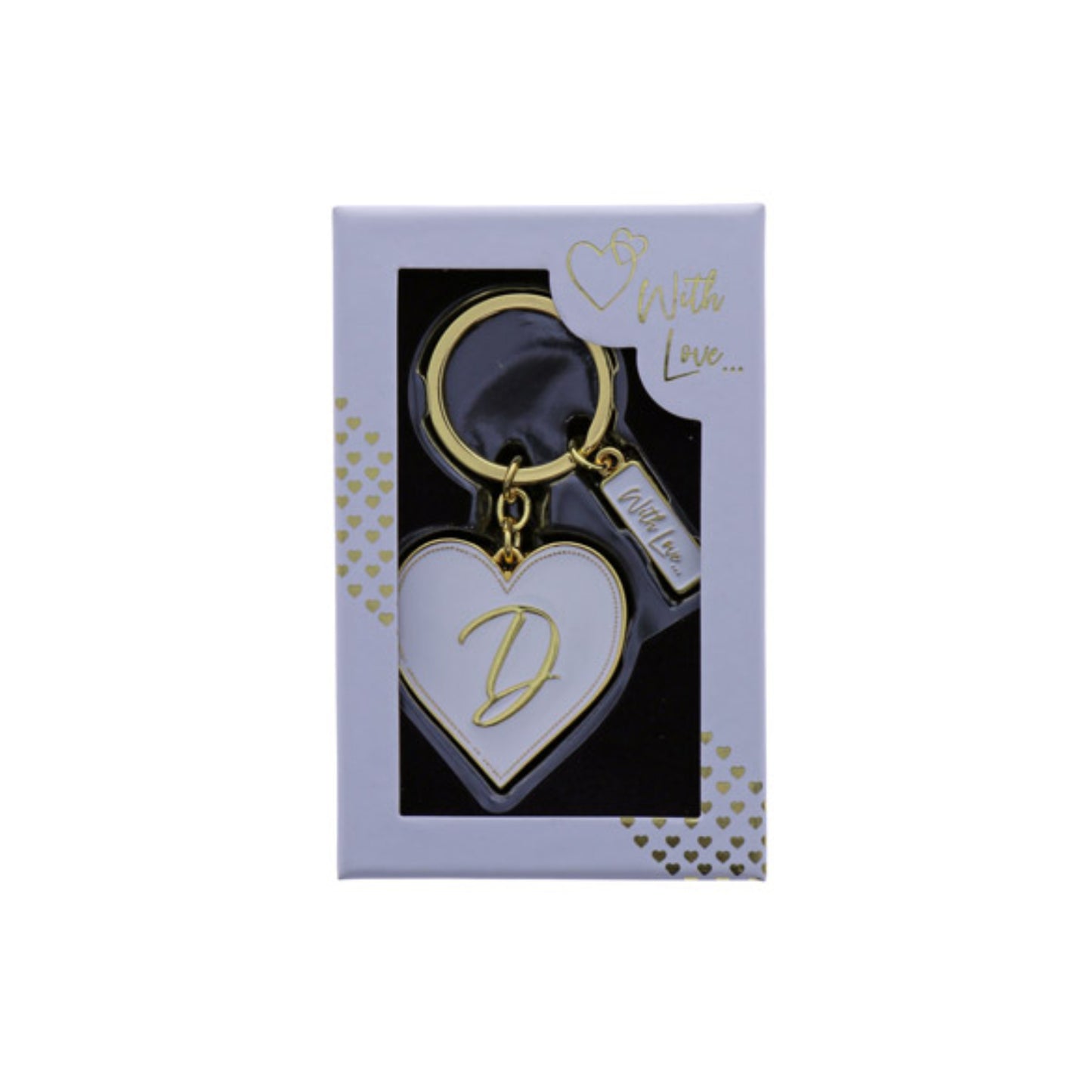 INITIAL KEYRING "D" IN GOLD