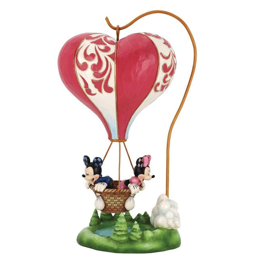 DISNEY TRADITIONS BY JIM SHORE MICKEY & MINNIE HEART AIR BALLOON