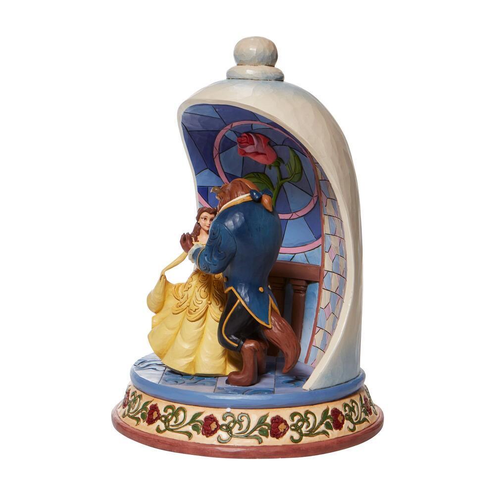 DISNEY TRADITIONS BY JIM SHORE BEAUTY & THE BEAST ROSE DOME