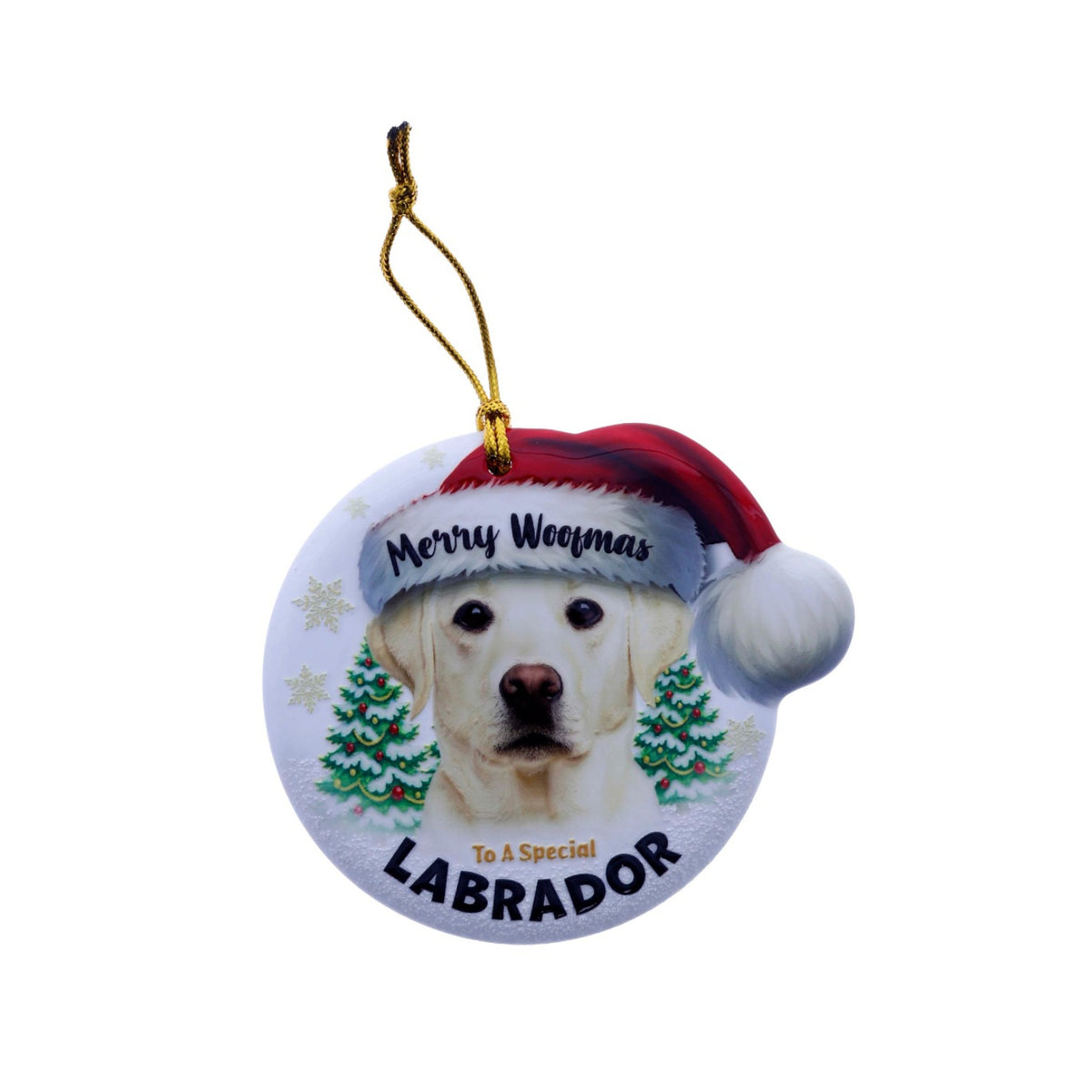 Christmas Sentiment Ceramic Plaque Dog Labrador Gold
