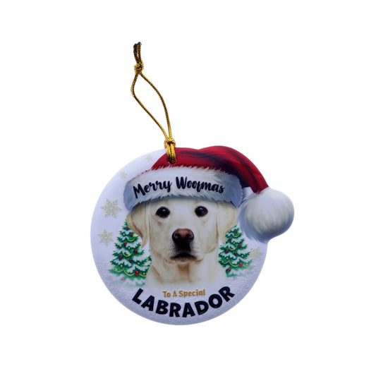Christmas Sentiment Ceramic Plaque Dog Labrador Gold