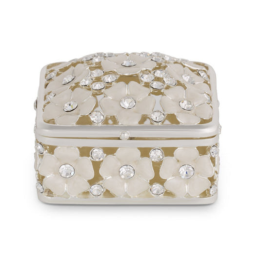 JEWELLERY BOX MINI TRINKET SHASTA DAISY DESIGN WITH EPOXY FINISH