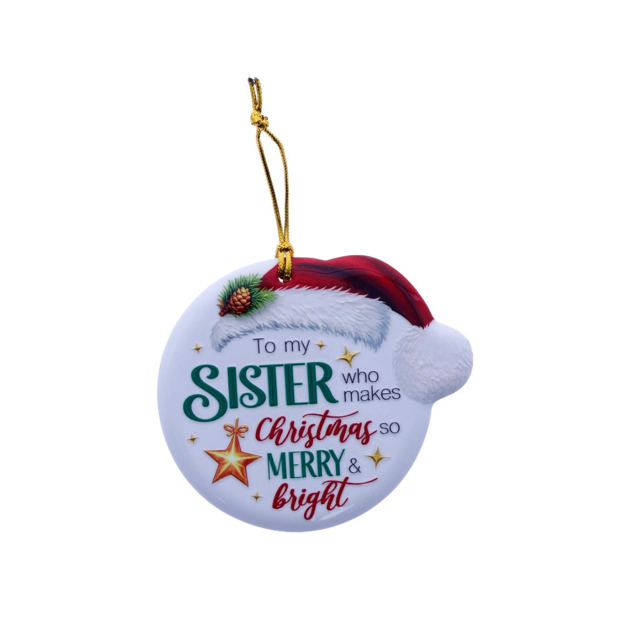 Christmas Sentiment Ceramic Plaque Sisters