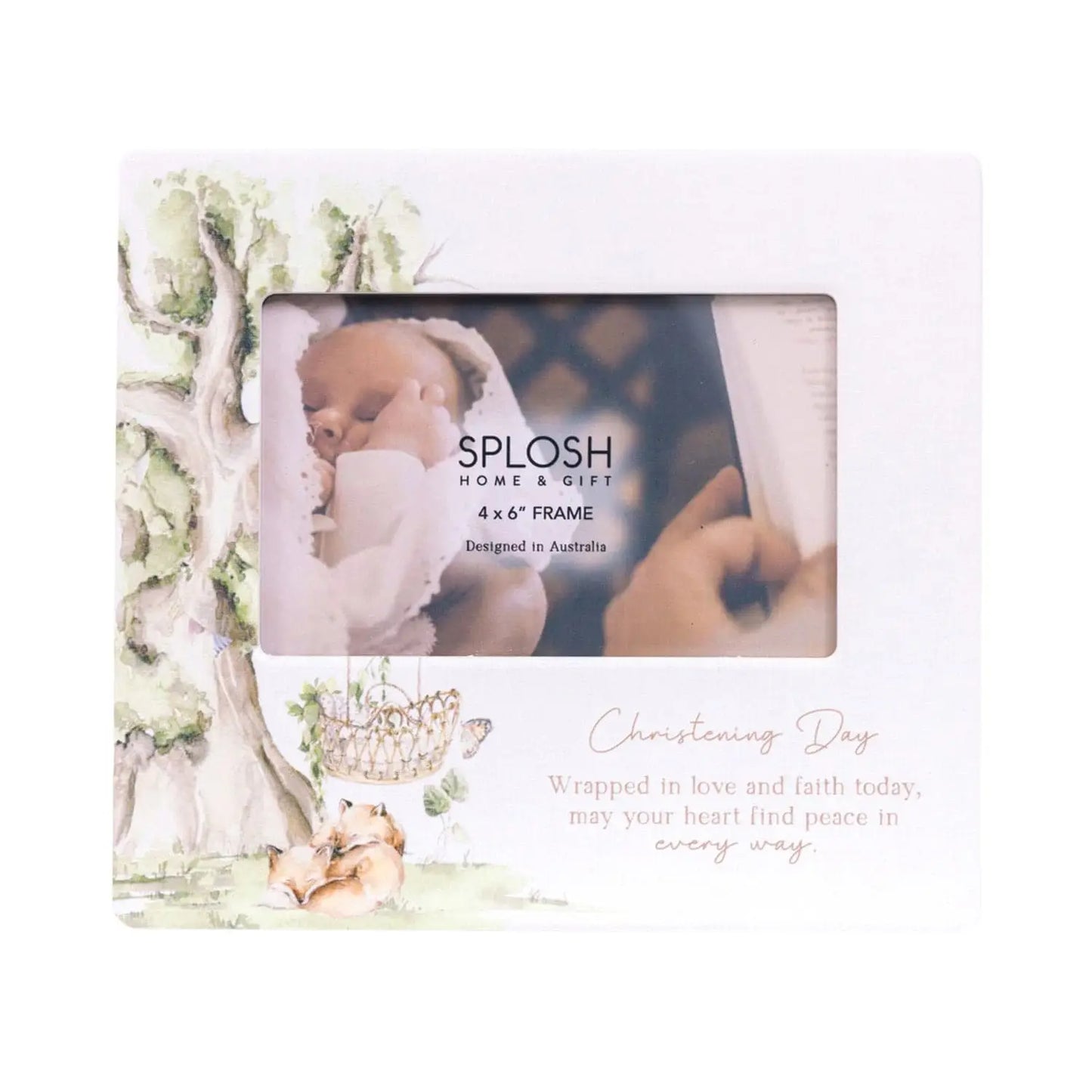 Ceramic Photo Frame Tiny Wonders Christening 4x6