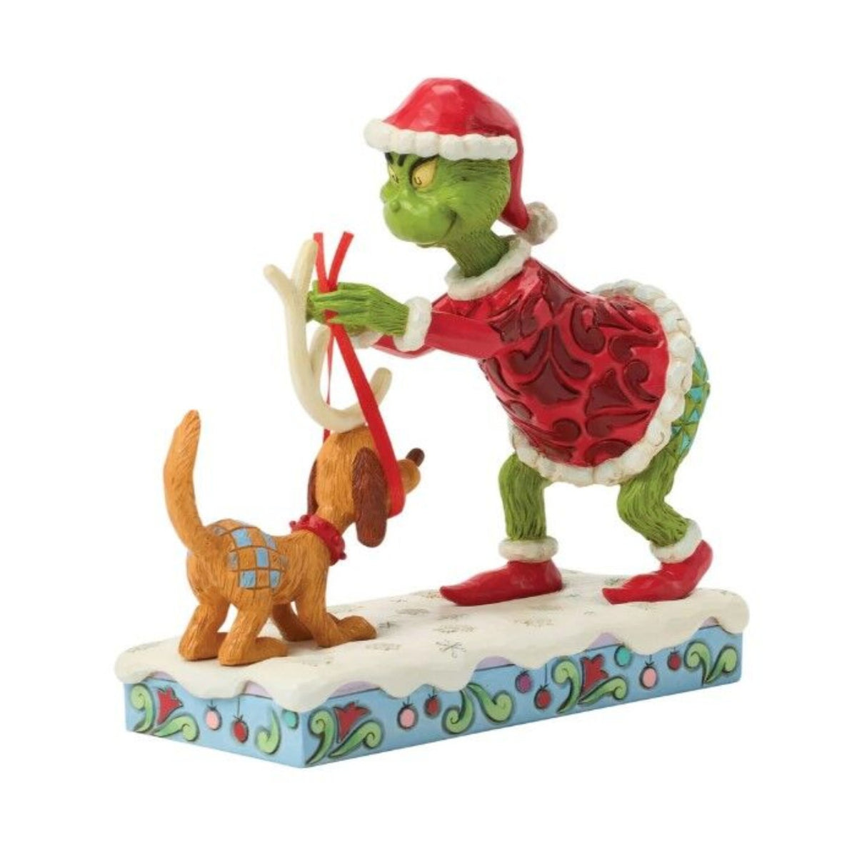 The Grinch By Jim Shore Grinch Trying Antlers On Max