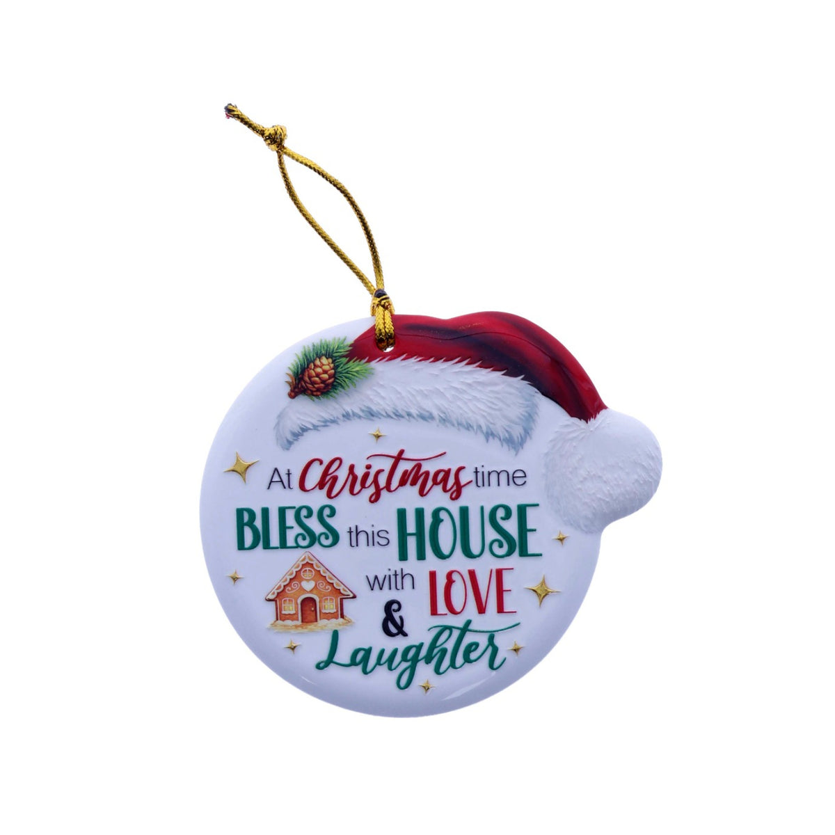 Christmas Sentiment Ceramic Plaque Bless This House