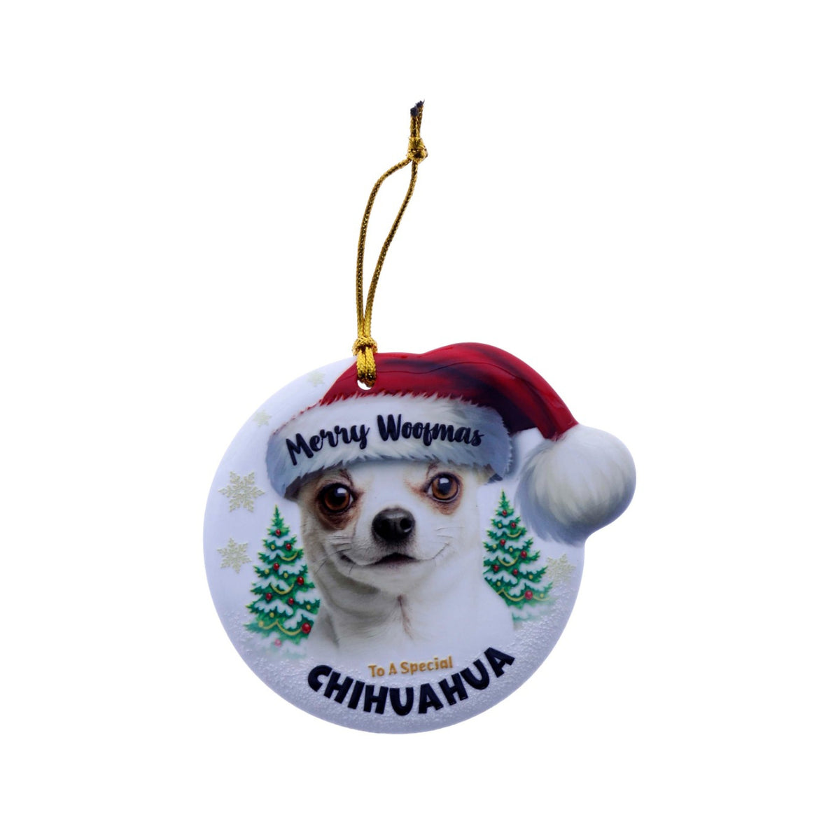 Christmas Sentiment Ceramic Plaque Dog Chihuahua Short Hair