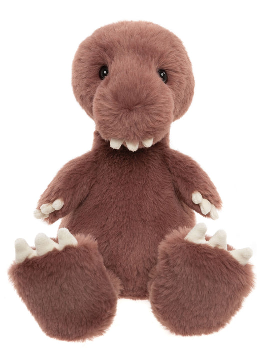 BEAR & ME BY CHARLIE BEARS TUSHY PEG T-REX DAMSON PINK