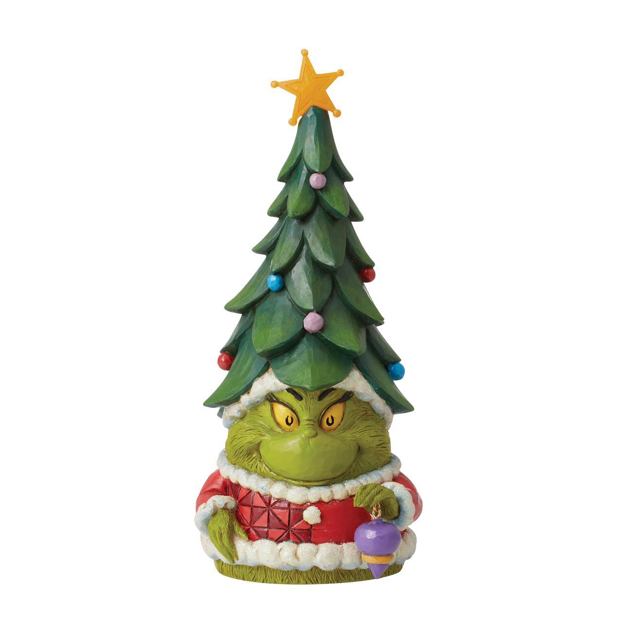 THE GRINCH BY JIM SHORE GNOME WITH TREE HAT 22CM