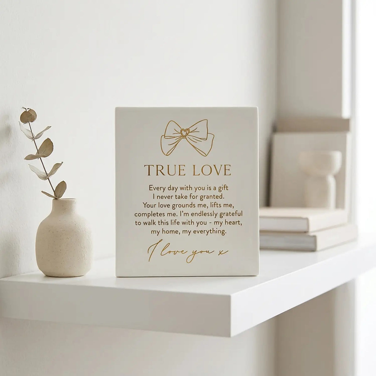 Wedding Verse Plaque "True Love"