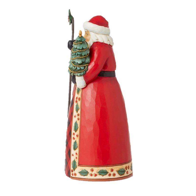 Heartwood Creek By Jim Shore Highland Glen Santa With Tree Cane Figurine