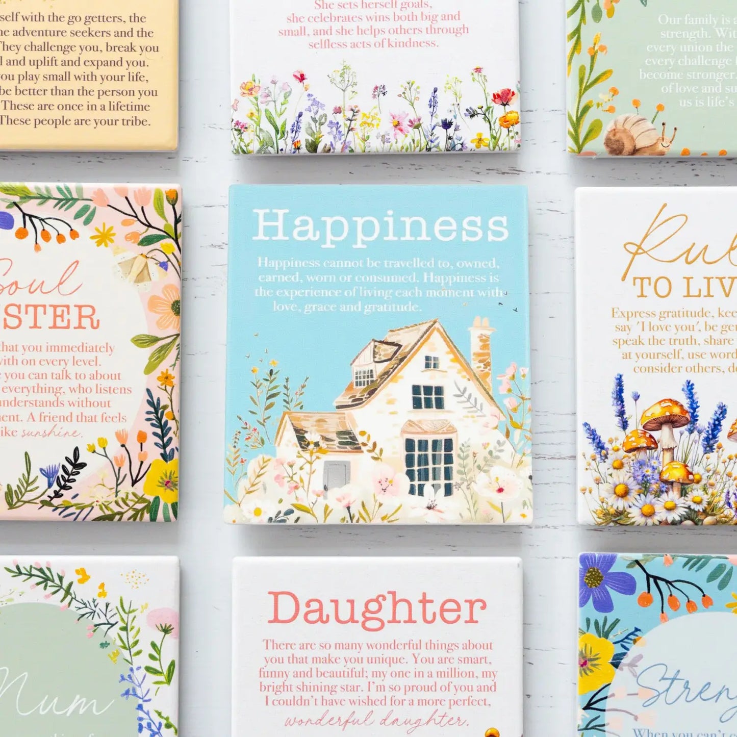 Ceramic Verse Plaque Cottage Grove Happiness