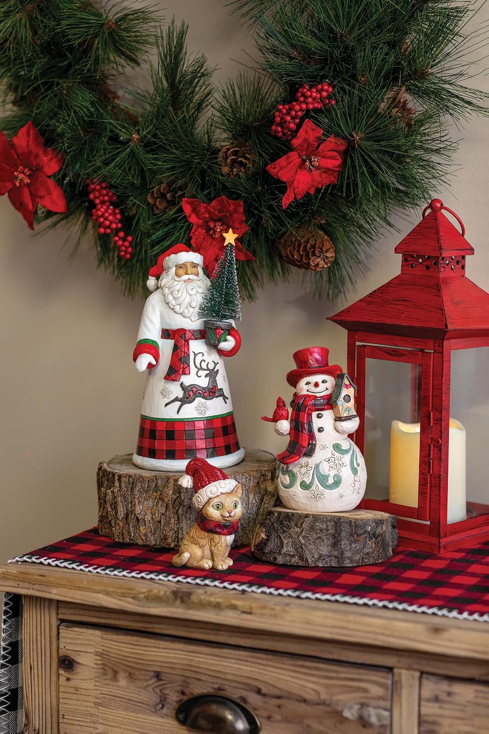 Heartwood Creek By Jim Shore Santa Holding A Sisal Christmas Tree Figurine