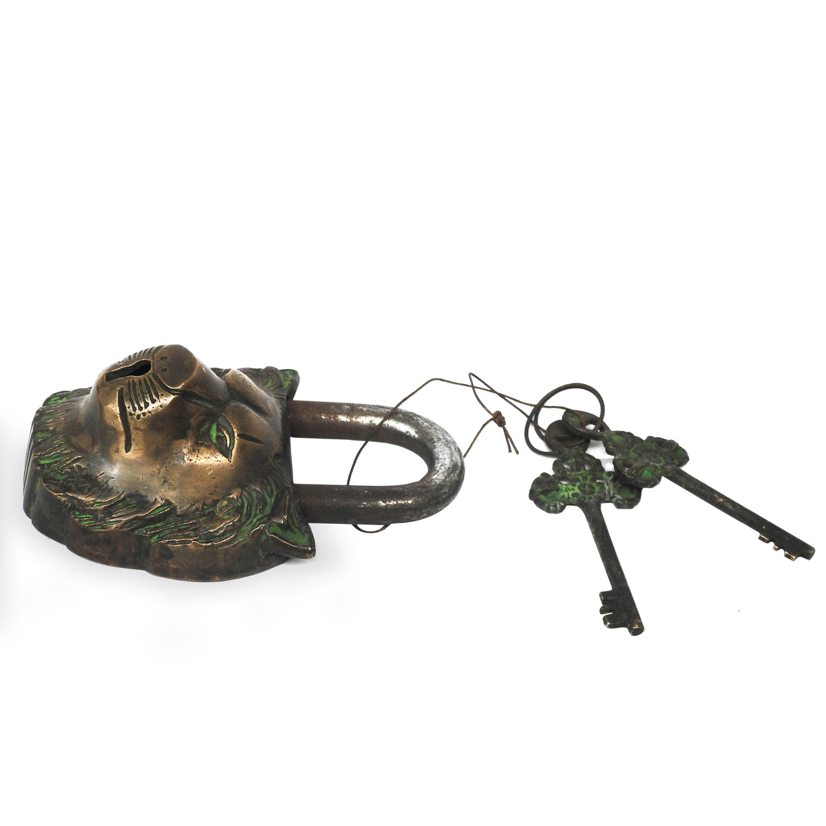 Padlock Brass Lion Head