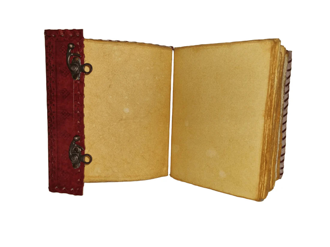 Leather Journal Parchment Style Paper With Stones