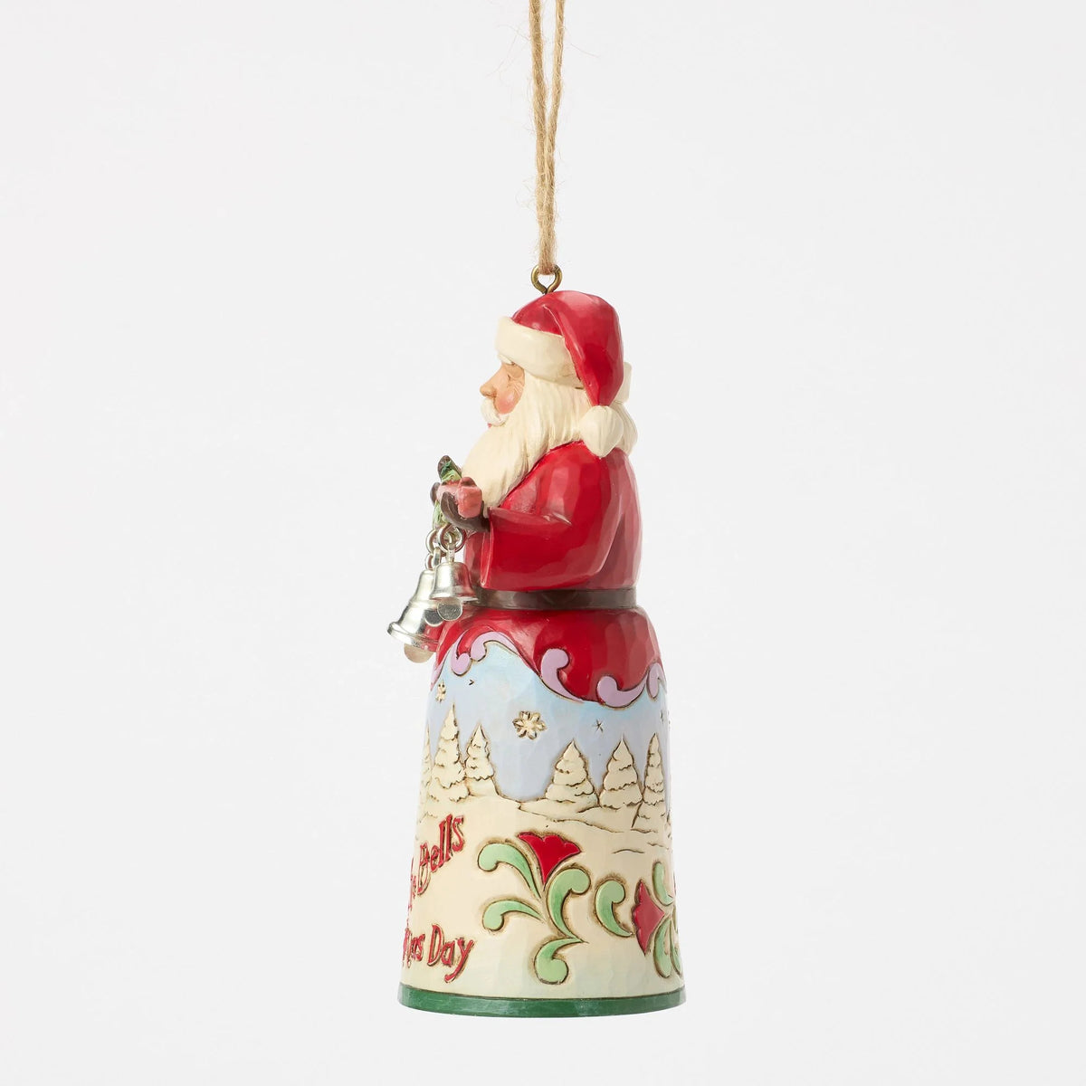 Heartwood Creek By Jim Shore Santa With Bells Hanging Ornament