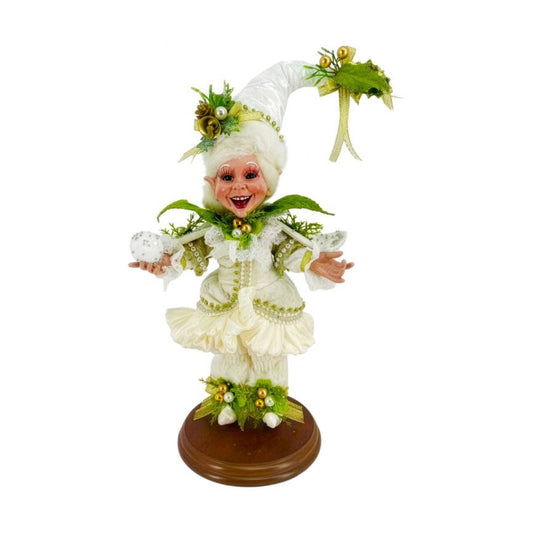 MARK ROBERTS CHRISTMAS SNOW BELLE ELF ON BASE SMALL