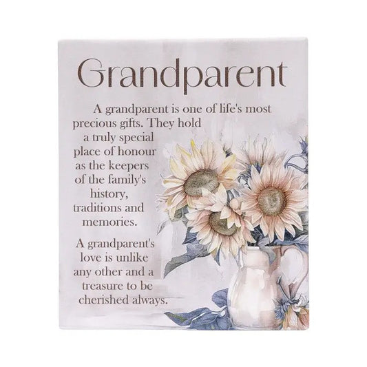 Saddle & Bloom Verse Plaque Grandparent