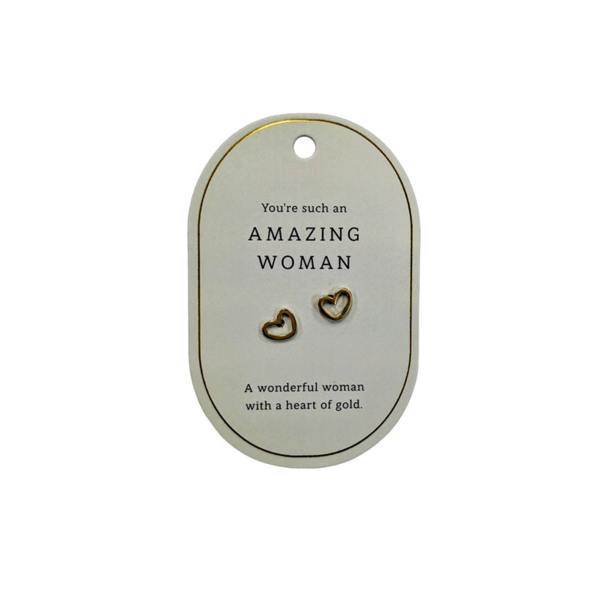 SWEETHEART AMAZING WOMAN GOLD EARRINGS