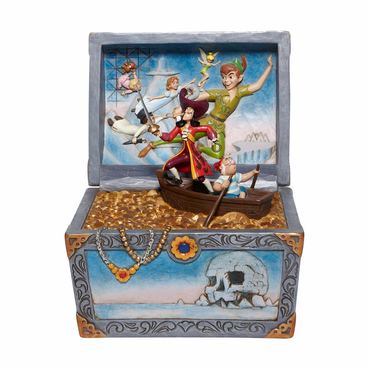 DISNEY TRADITIONS BY JIM SHORE PETER PAN TREASURE CHEST 22CM