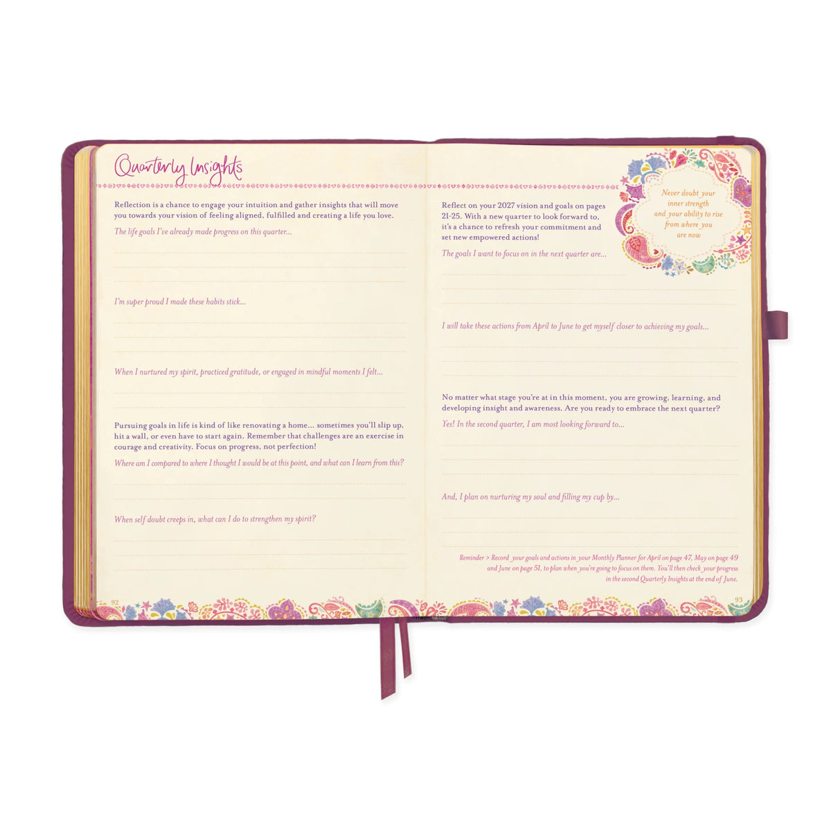 Intrinsic 2027 Diary Planner The Year To Dream Boldly - Burgundy