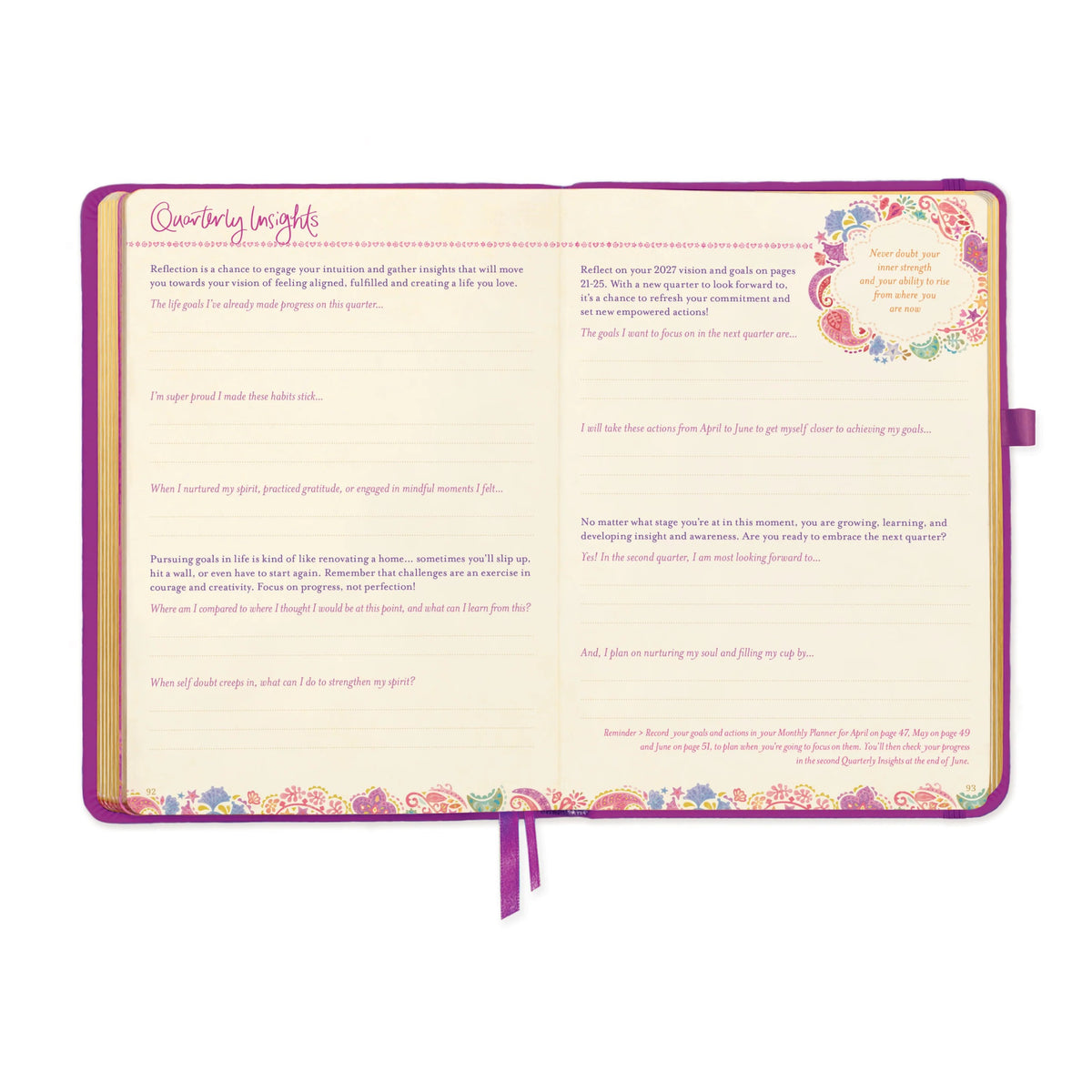 Intrinsic 2027 Diary Planner The Year To Create Magic - Berry Bliss Purple
