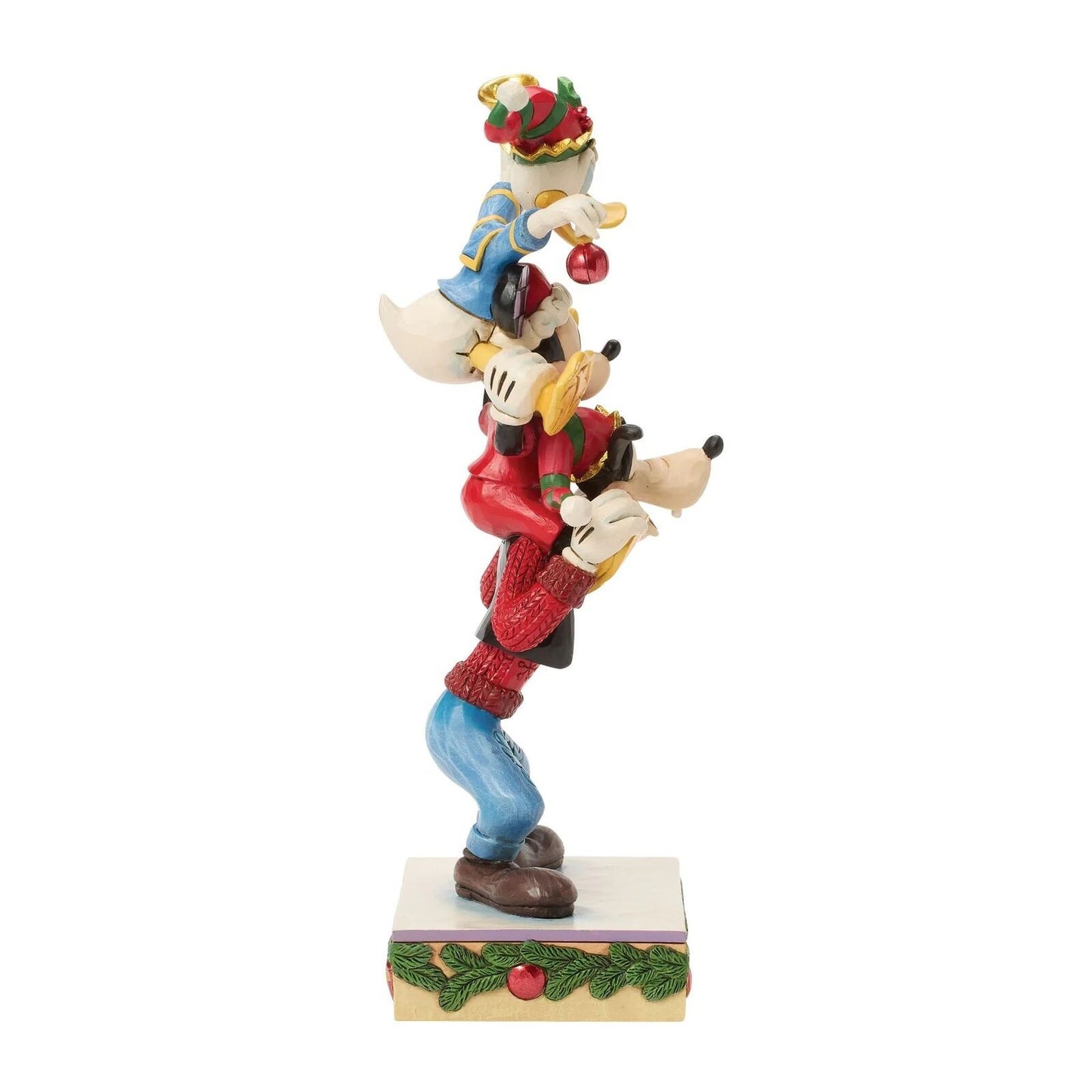 DISNEY TRADITIONS BY JIM SHORE CHRISTMAS MICKEY DONALD & GOOFY STACKED