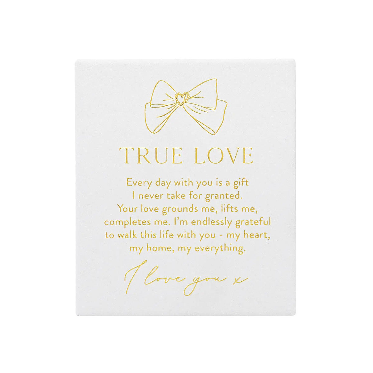 Wedding Verse Plaque "True Love"