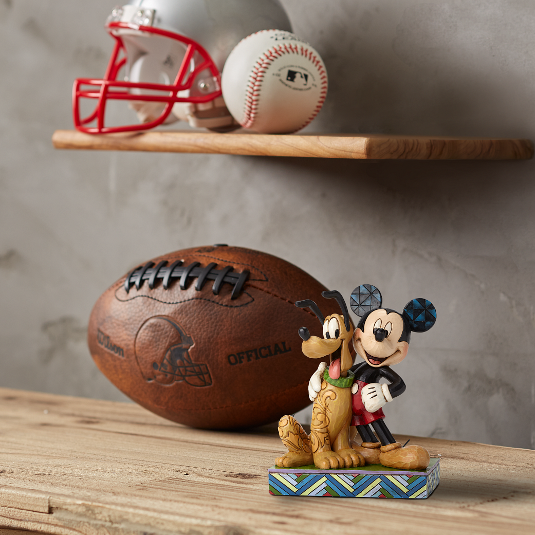 DISNEY TRADITIONS BY JIM SHORE MICKEY & PLUTO 15CM