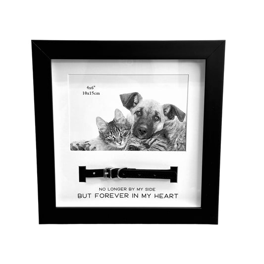 Memorial Pet Photo Frame Black With Collar