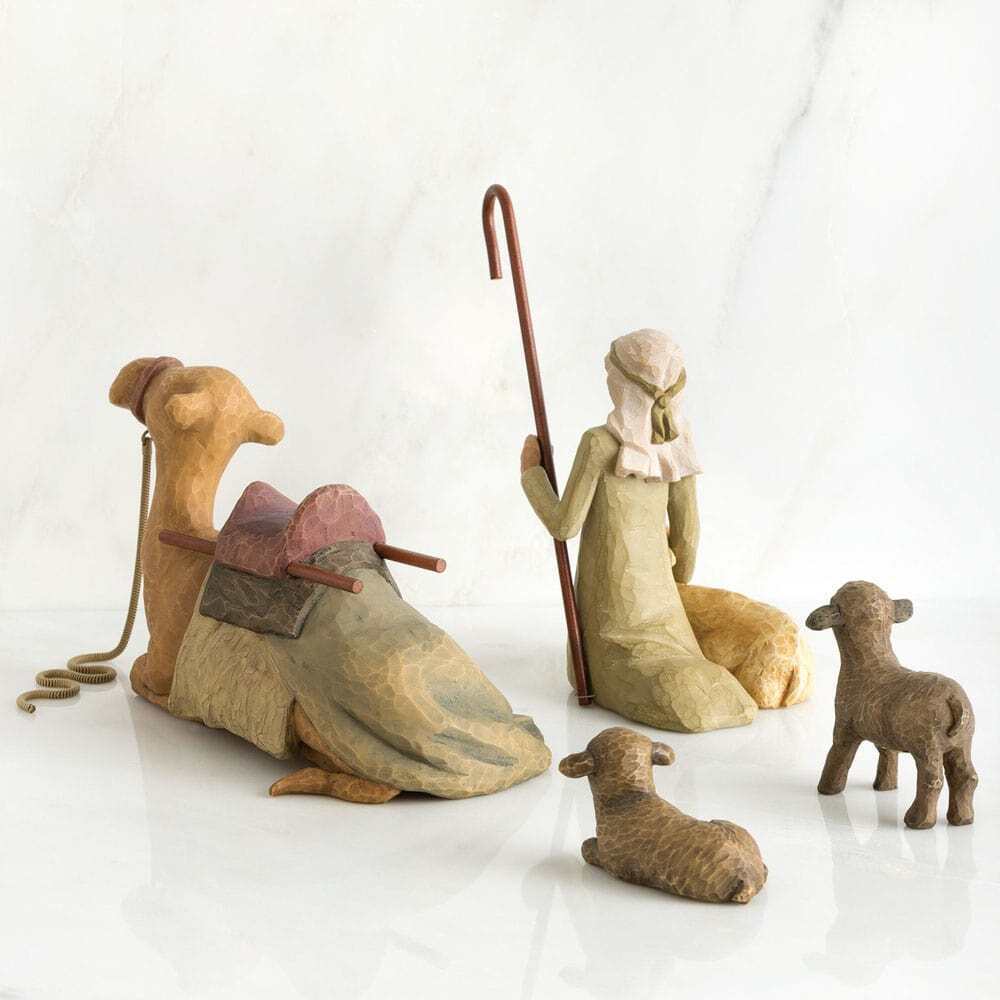 WILLOW TREE NATIVITY - SHEPHERD & STABLE ANIMALS