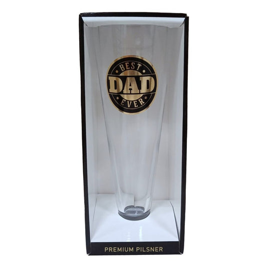 Pilsner Beer Glass Best Dad Ever