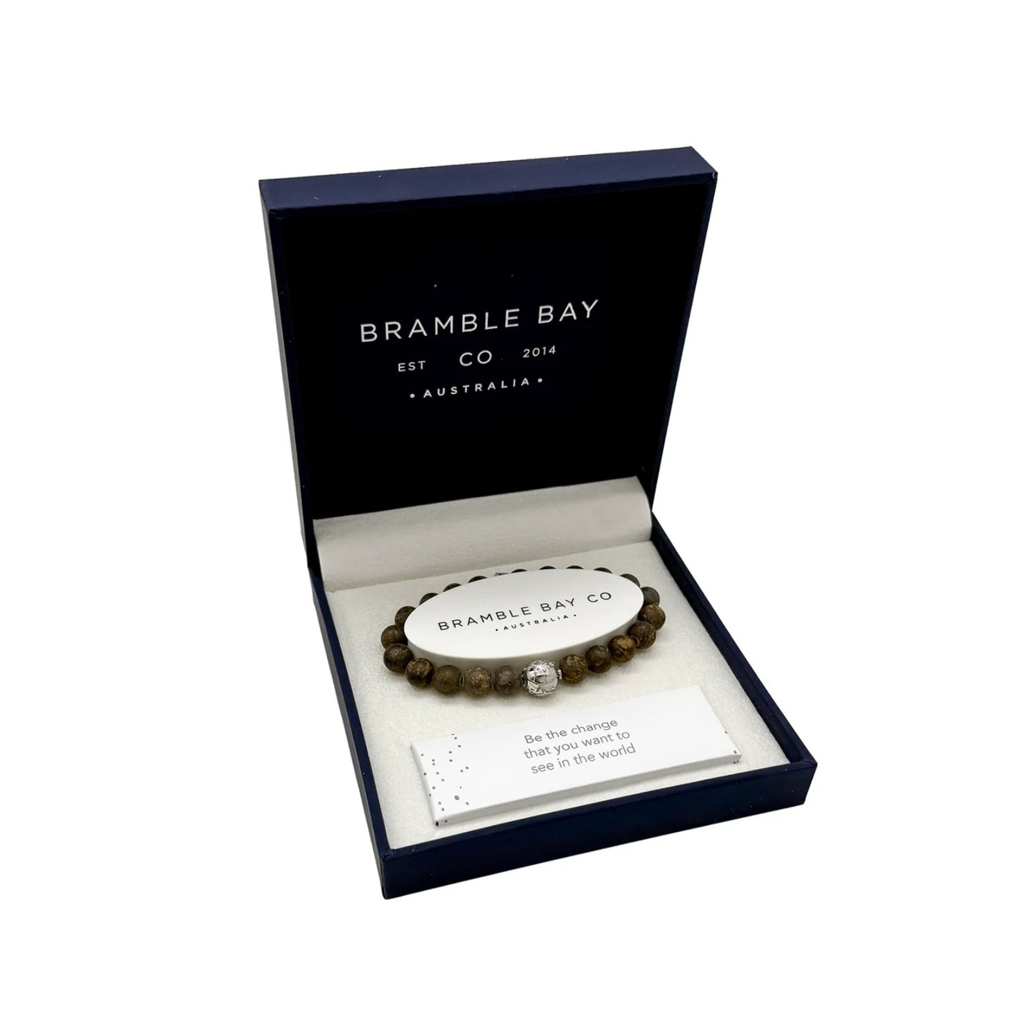Bramble Bay Bracelet Planet Earth Bronzite Matte In Silver
