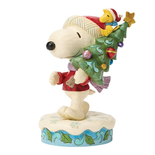 Peanuts By Jim Shore Snoopy & Woodstock Holding Tree