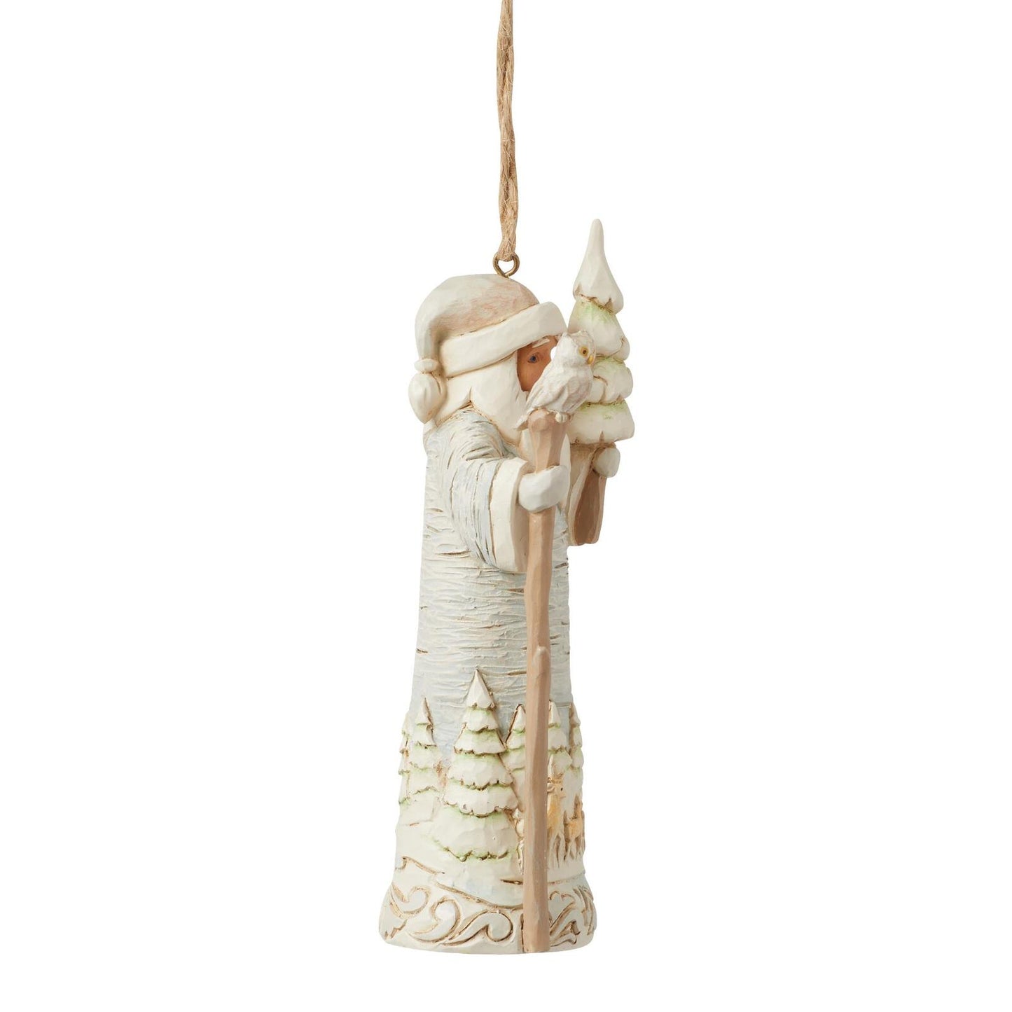 HEARTWOOD CREEK HANGING ORNAMENT SANTA BIRCH BARK