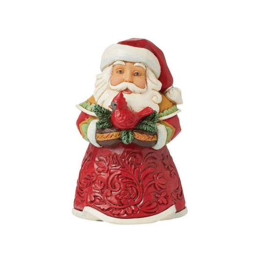 Heartwood Creek By Jim Shore Mini Santa With Cardinal Figurine