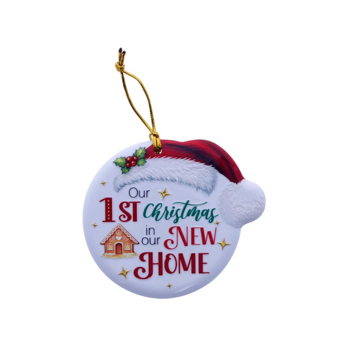 Christmas Sentiment Ceramic Plaque 1st Christmas New Home