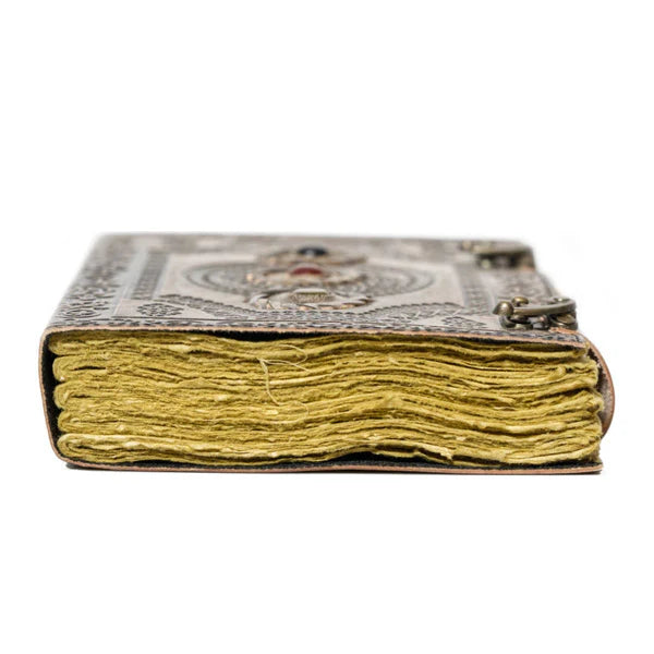 Leather Journal Parchment Style Paper With Three Stones