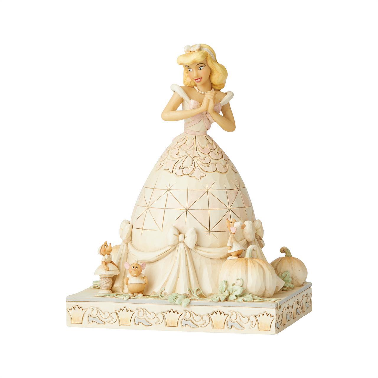 DISNEY TRADITIONS BY JIM SHORE WHITE WOODLAND CINDERELLA DARLING DREAMER 20CM