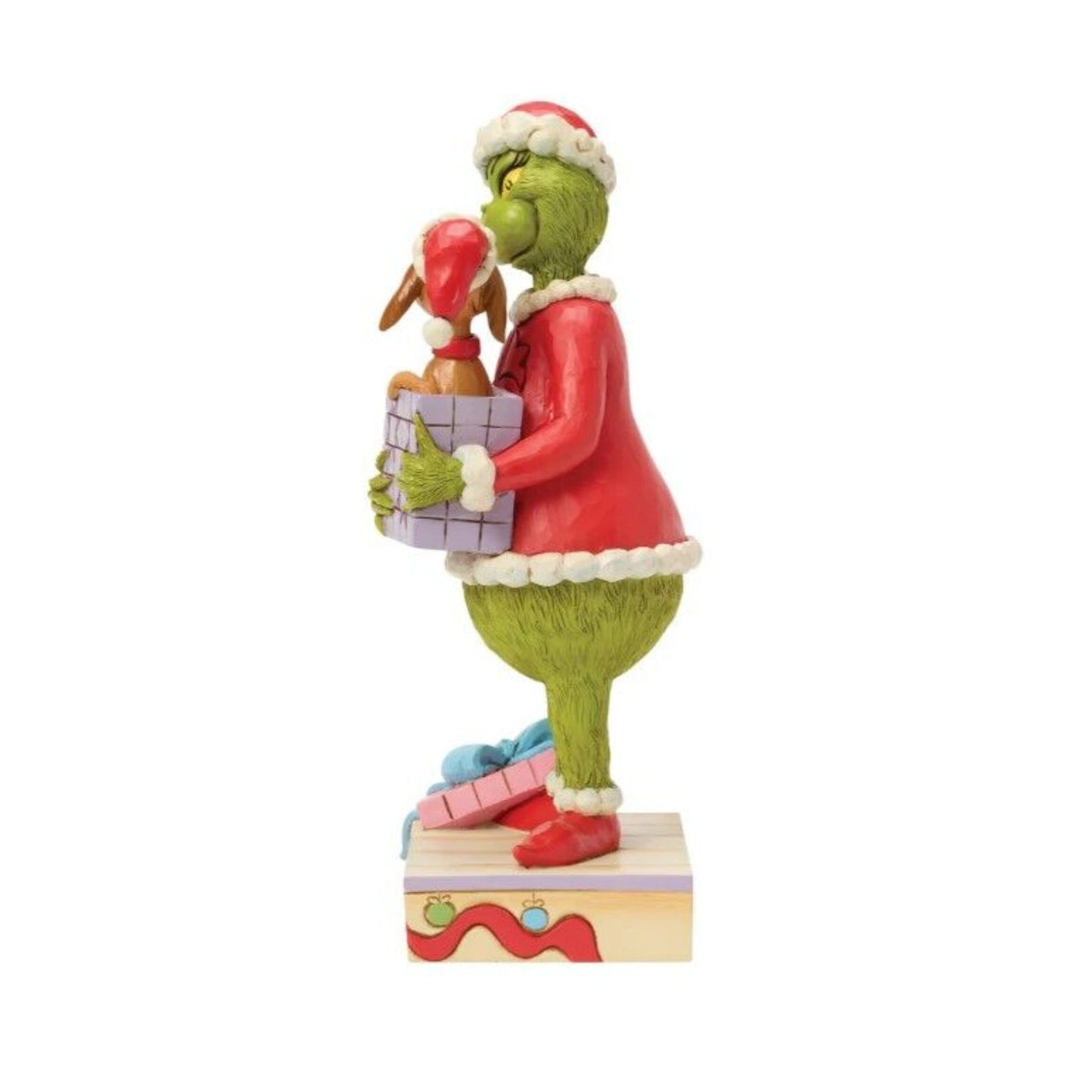 The Grinch By Jim Shore Grinch Holding Gift With Max