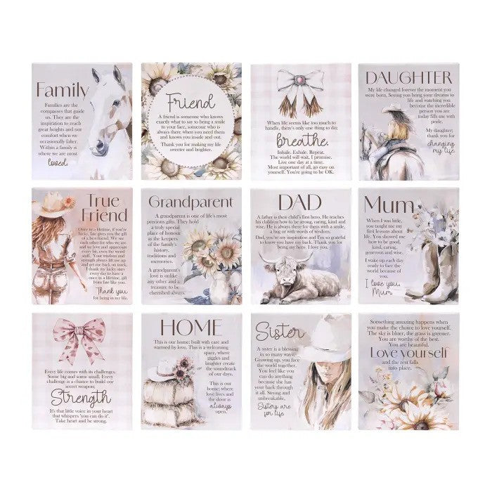 Saddle & Bloom Verse Plaque Family