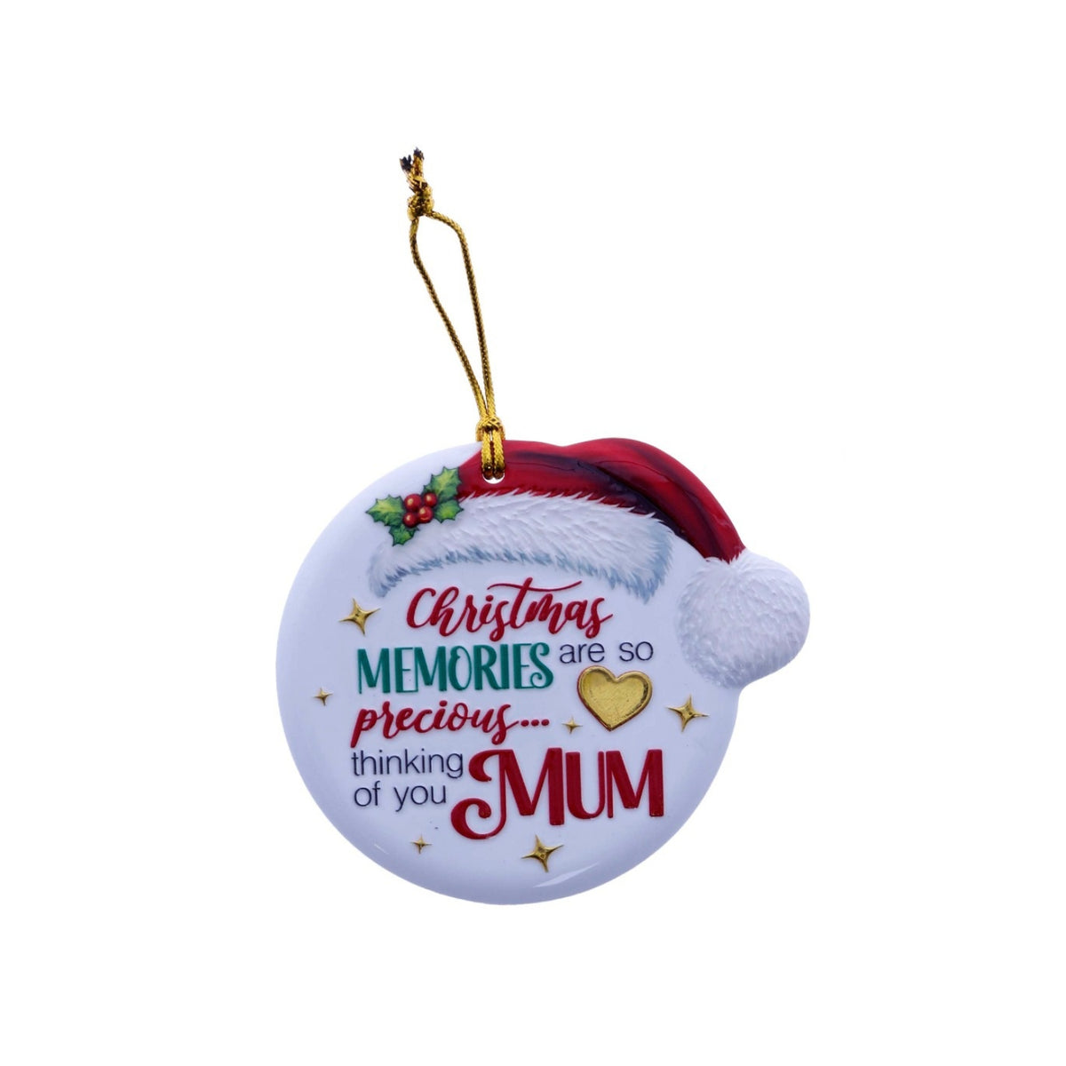 Christmas Sentiment Ceramic Plaque Memories Mum