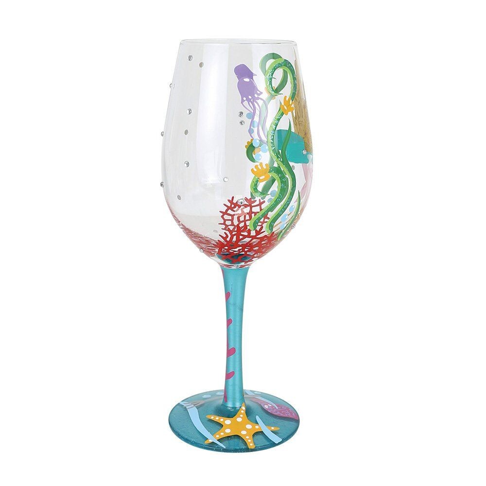 Disney Lolita Stemmed Glass Ariel 'Ride Your Own Wave'